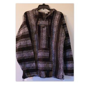 Man's Baja Hooded Poncho